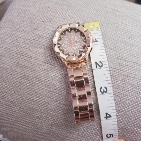 Rose Gold Color Stainless Steel Watch Rhinestones - Picture 8 of 8